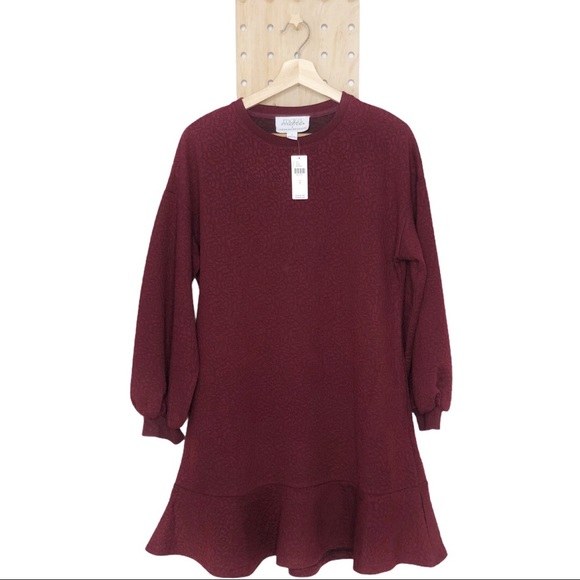 NWT ANTHROPOLOGIE MARE MARE ODILA TUNIC DRESS IN WINE - Picture 6 of 9